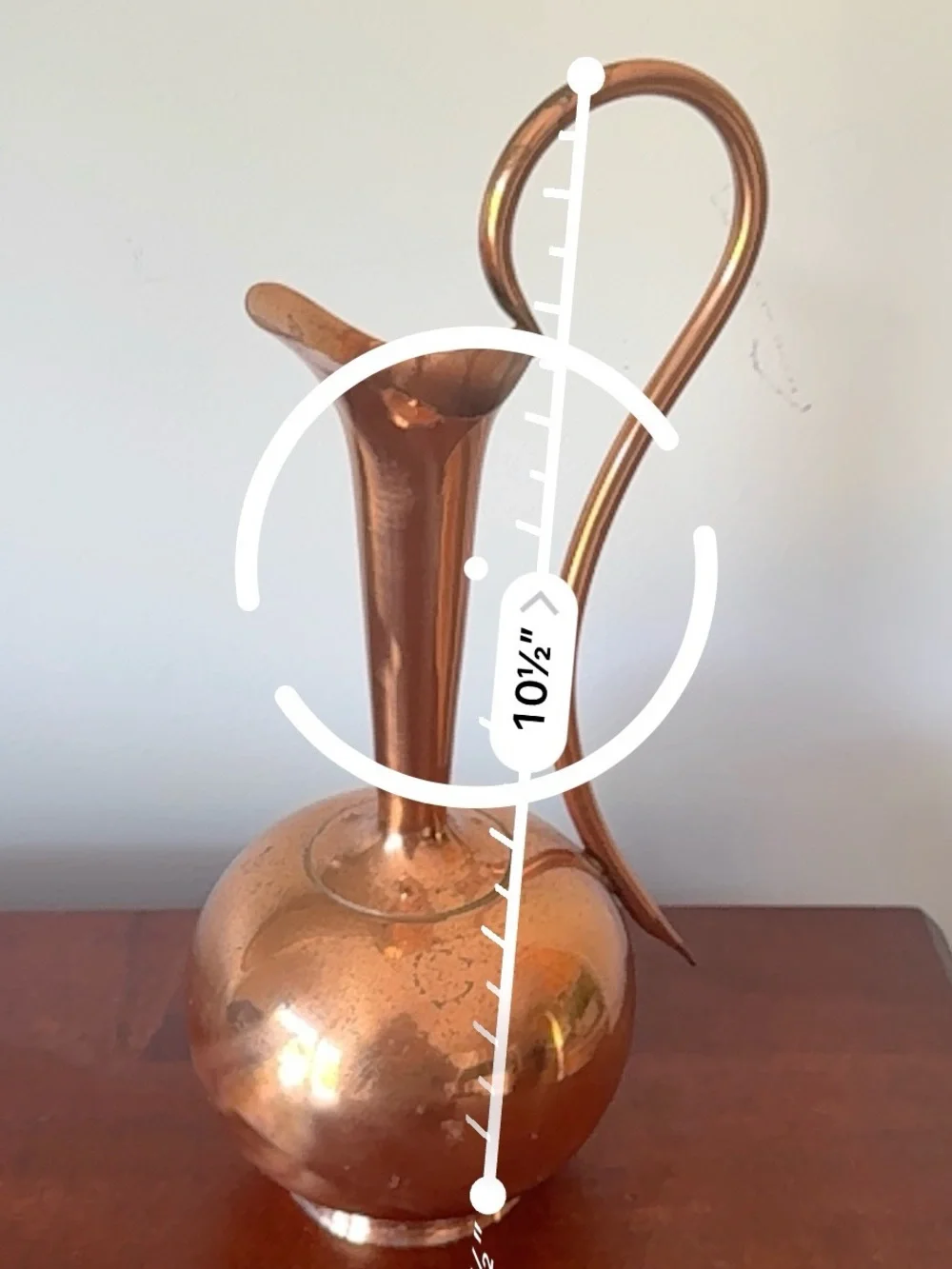 Copper-Tone Decorative Ewer Vase - Home Accents